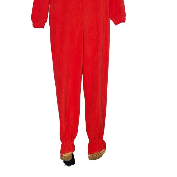 Nick & Nora Red Fox Pajamas Womens M Footed Unionsuit PJs Costume Solid - Picture 8 of 10